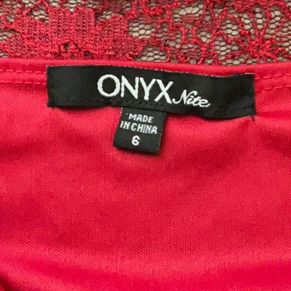 Ombre Lace Red Bodycon Dress Size 6 - Picture 5 of 6